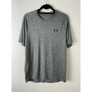 Under Armour The Tech Tee Men's Green And Gray Short Sleeve T-Shirt Size Medium